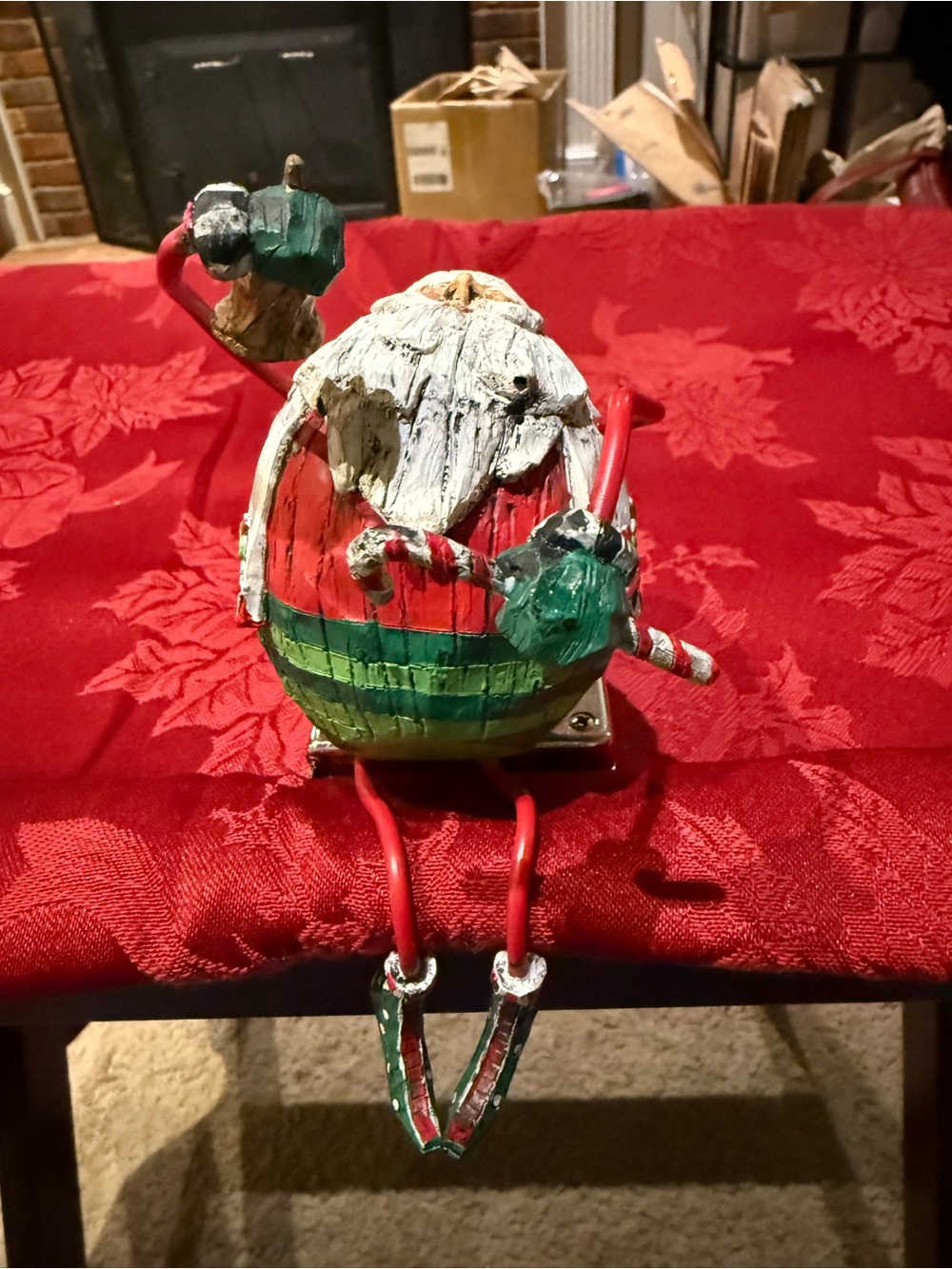 Vintage Folk Art Santa Claus Shelf Sitter Figurine - Christmas Decor